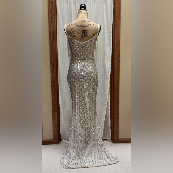 Sequin Mermaid Hem Formal Dress Gala Dress size S - Picture 5 of 16